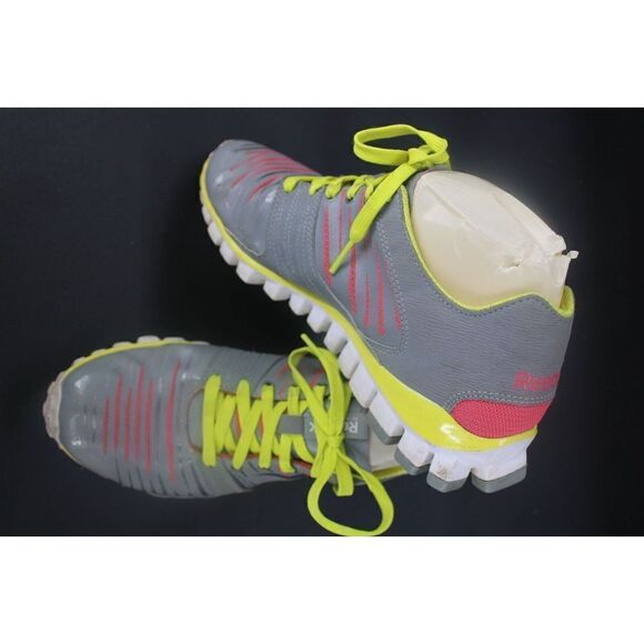 Reebok Realflex 3D FuseFrame Running Shoe Sneaker Womens Sz 8.5 Pink Gray yellow - Picture 2 of 11
